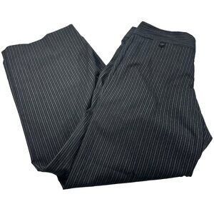 Dockers Women's Sz 8 Medium Pant 2 Back Pockets Sewn Shut Stripe Black Preowned